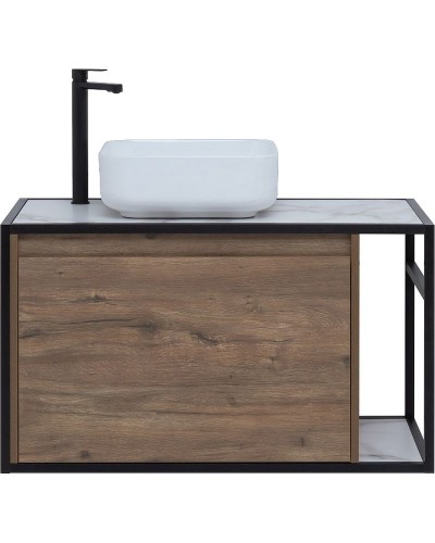 Тумба под раковину Aquanet Nova Lite Loft 90L 261660 подвесная Дуб рустикальный