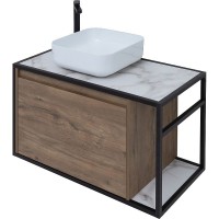 Тумба под раковину Aquanet Nova Lite Loft 90L 261660 подвесная Дуб рустикальный