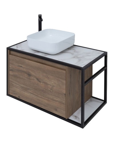 Тумба под раковину Aquanet Nova Lite Loft 90L 261660 подвесная Дуб рустикальный