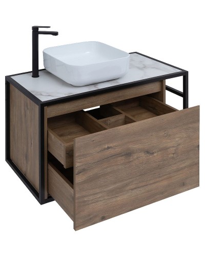 Тумба под раковину Aquanet Nova Lite Loft 90L 261660 подвесная Дуб рустикальный