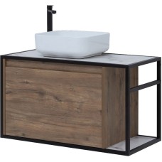 Тумба под раковину Aquanet Nova Lite Loft 90L 261660 подвесная Дуб рустикальный