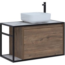 Тумба под раковину Aquanet Nova Lite Loft 90R 261659 подвесная Дуб рустикальный