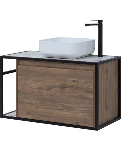 Тумба под раковину Aquanet Nova Lite Loft 90R 261659 подвесная Дуб рустикальный