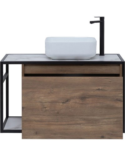 Тумба под раковину Aquanet Nova Lite Loft 90R 261659 подвесная Дуб рустикальный