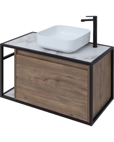 Тумба под раковину Aquanet Nova Lite Loft 90R 261659 подвесная Дуб рустикальный