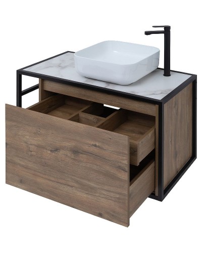 Тумба под раковину Aquanet Nova Lite Loft 90R 261659 подвесная Дуб рустикальный