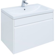 Тумба под раковину Aquanet Палермо 80 253587 подвесная Белый глянец