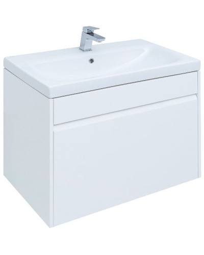 Тумба под раковину Aquanet Палермо 80 253587 подвесная Белый глянец