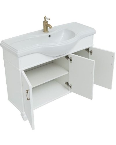 Тумба под раковину Aquanet Валенса 105 252282 Белая матовая