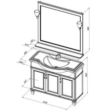 Тумба под раковину Aquanet Валенса 105 252282 Белая матовая