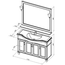 Тумба под раковину Aquanet Валенса 120 252284 Белая матовая