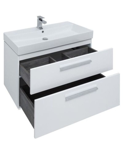 Тумба под раковину Aquanet Nova 100 243659 подвесная Белый глянец