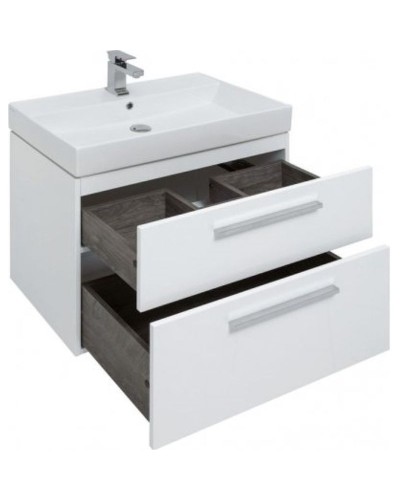 Тумба под раковину Aquanet Nova 75 242262 подвесная Белый глянец