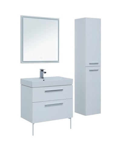 Тумба под раковину Aquanet Nova 75 242262 подвесная Белый глянец