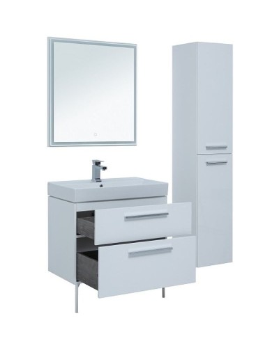 Тумба под раковину Aquanet Nova 75 242262 подвесная Белый глянец