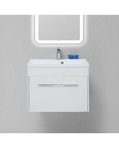 Тумба с раковиной Aquanet Августа 75 225439 подвесная Белая