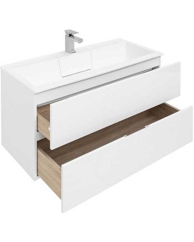 Тумба под раковину Aquanet Алвита 100 235341 подвесная Белая