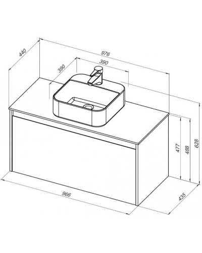 Тумба под раковину Aquanet Nova Lite 100 249520 подвесная Дуб рустикальный