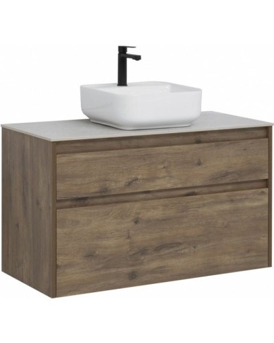 Тумба под раковину Aquanet Nova Lite 100 249521 подвесная Дуб рустикальный