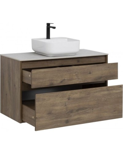 Тумба под раковину Aquanet Nova Lite 100 249521 подвесная Дуб рустикальный