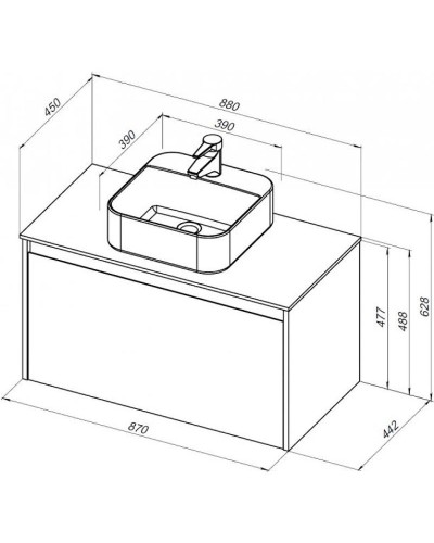 Тумба под раковину Aquanet Nova Lite 90 249517 подвесная Дуб рустикальный