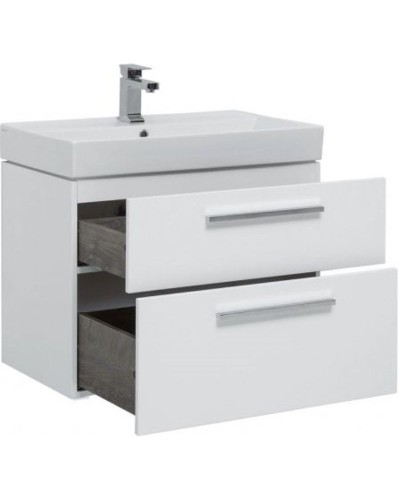 Тумба под раковину Aquanet Nova 85 249920 подвесная Белый глянец