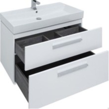Тумба под раковину Aquanet Nova 85 249920 подвесная Белый глянец