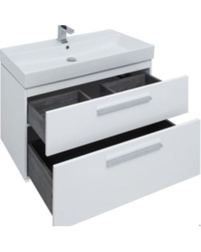 Тумба под раковину Aquanet Nova 85 249920 подвесная Белый глянец