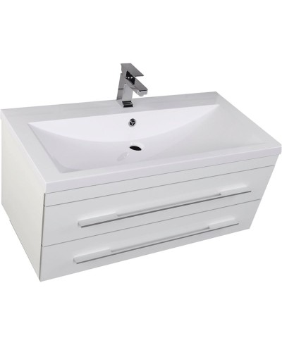 Тумба с раковиной Aquanet Верона 100 212864 подвесная Белая