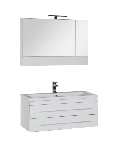 Тумба с раковиной Aquanet Верона 100 212864 подвесная Белая