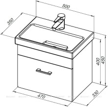 Тумба под раковину Aquanet Верона 50 246951 подвесная Белая