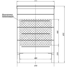 Тумба с раковиной Aquanet Верона 58 212876 Белая
