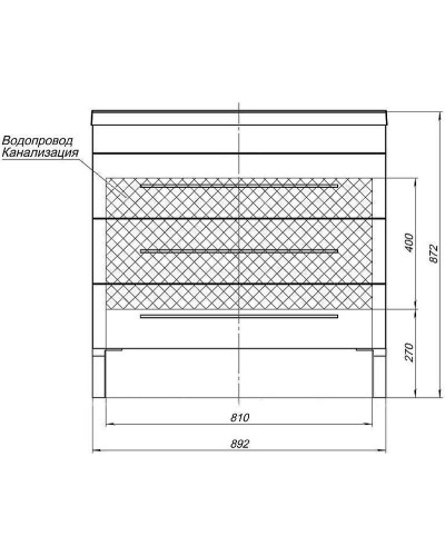 Тумба под раковину Aquanet Верона 90 182708 Белая