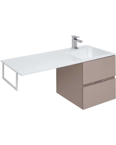 Тумба под раковину Aquanet Алвита 120 R 243661 подвесная Капучино