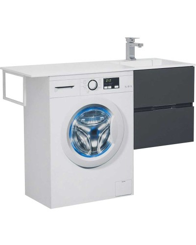 Тумба под раковину Aquanet Алвита 120 R 243662 подвесная Серый антрацит