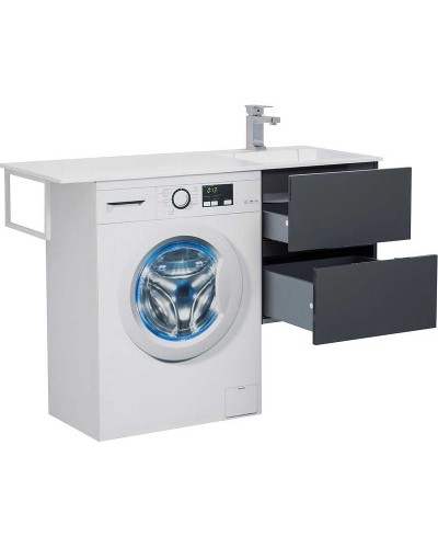 Тумба под раковину Aquanet Алвита 120 R 243662 подвесная Серый антрацит