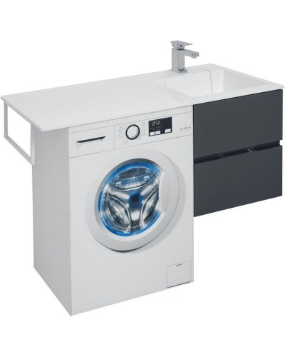 Тумба под раковину Aquanet Алвита 120 R 243662 подвесная Серый антрацит