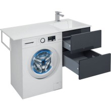 Тумба под раковину Aquanet Алвита 120 R 243662 подвесная Серый антрацит