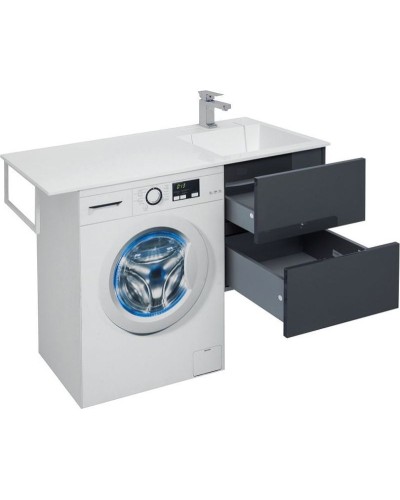 Тумба под раковину Aquanet Алвита 120 R 243662 подвесная Серый антрацит