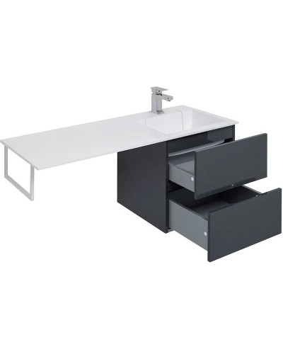 Тумба под раковину Aquanet Алвита 120 R 243662 подвесная Серый антрацит