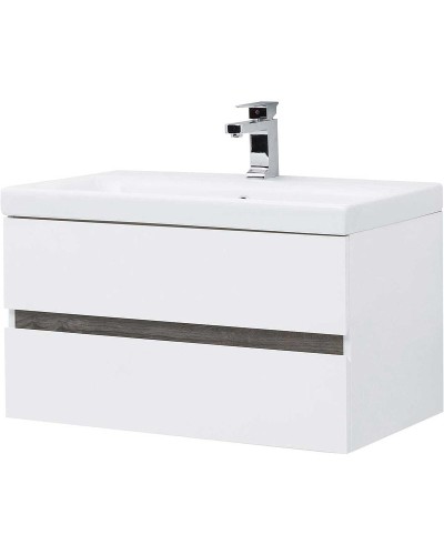 Тумба под раковину Aquanet Беркли 80 254290 подвесная Белый Дуб рошелье