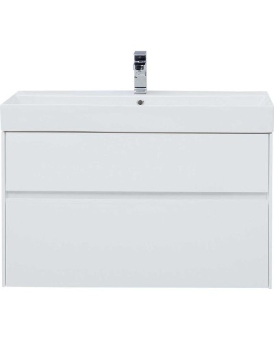 Тумба с раковиной Aquanet Бруклин 100 212599 подвесная Белая