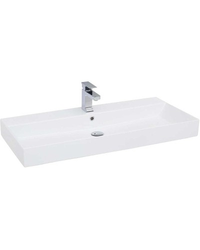 Тумба с раковиной Aquanet Бруклин 100 212599 подвесная Белая