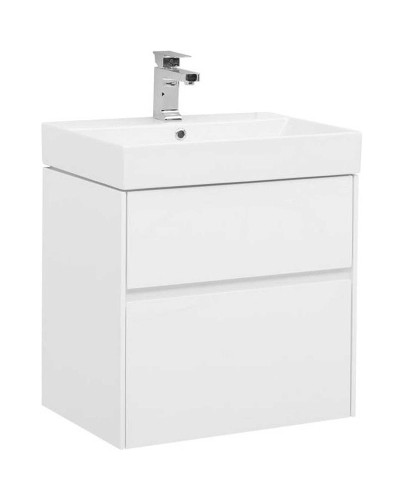 Тумба с раковиной Aquanet Бруклин 60 212596 подвесная Белая