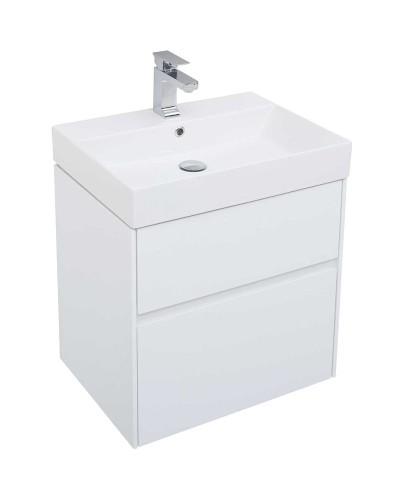 Тумба с раковиной Aquanet Бруклин 60 212596 подвесная Белая