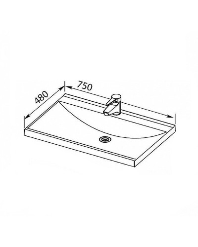 Тумба с раковиной Aquanet Верона 75 213031 Белая