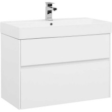 Тумба с раковиной Aquanet Бруклин 85 212598 подвесная Белая