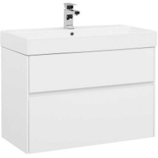 Тумба с раковиной Aquanet Бруклин 85 212598 подвесная Белая