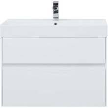 Тумба с раковиной Aquanet Бруклин 85 212598 подвесная Белая