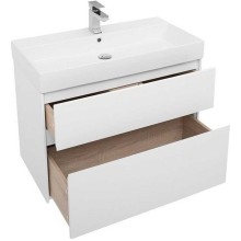 Тумба с раковиной Aquanet Бруклин 85 212598 подвесная Белая